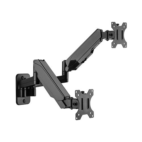 Brateck Dual Monitor Wall Mounted Gas Spring Monitor Arm 17'-32',Weight Capacity (per screen)8kg, Matte Black Brateck Dual Monitor Wall Mounted Gas Spring Monitor Arm 17'-32',Weight Capacity (per screen)8kg, Matte Black